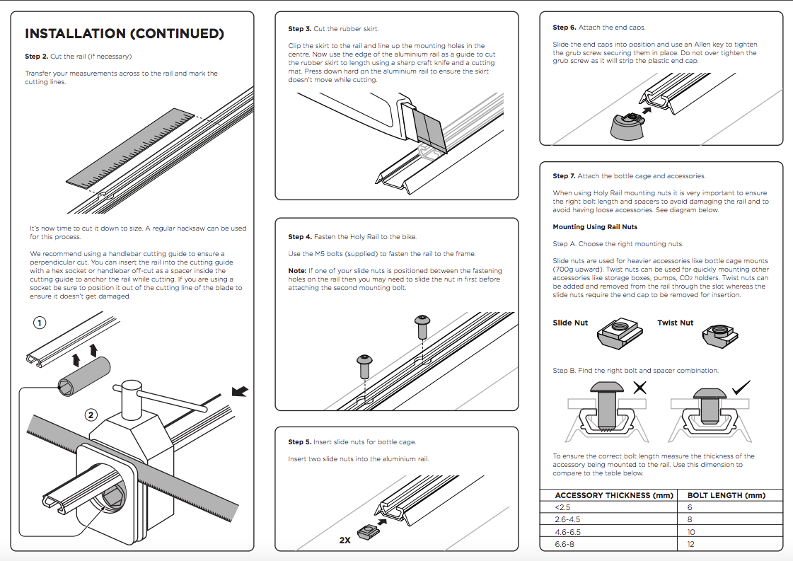 LYNE - HOLY RAIL KIT - 260MM