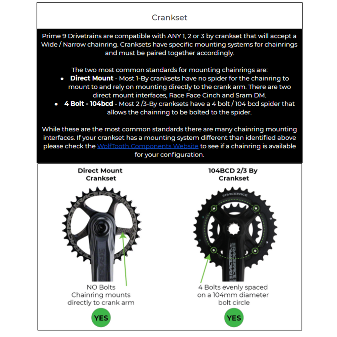 BOX COMPONENTS - WOLF TOOTH 104 BCD CHAINRINGS