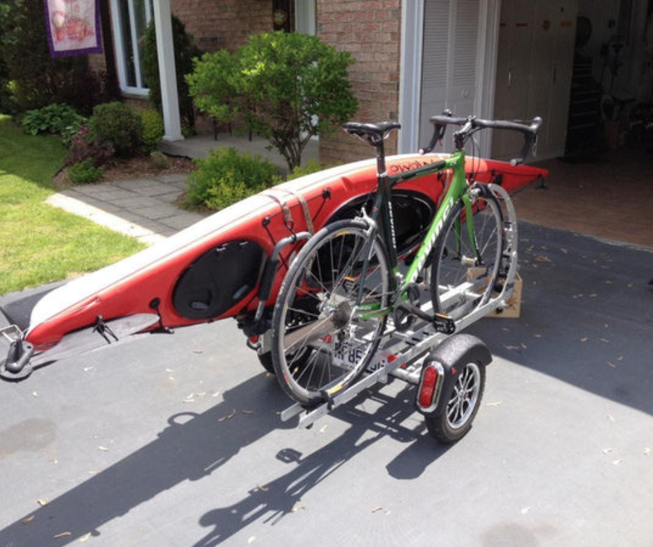 Tow-Bii - Combo - Trailer with Supports for Kayak & Bike