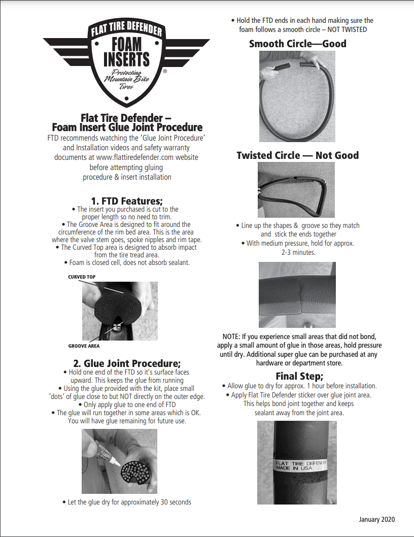Defender Boot Inserts Flat Tire Defender - FTD II Inserts – Velocity Distribution-SDC